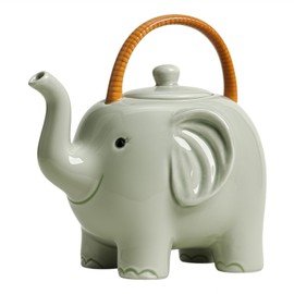 Bicuzat Ceramic 3D Cartoon Elephant Shaped Teapot, Coffee Pot, Tea Pot-Grey