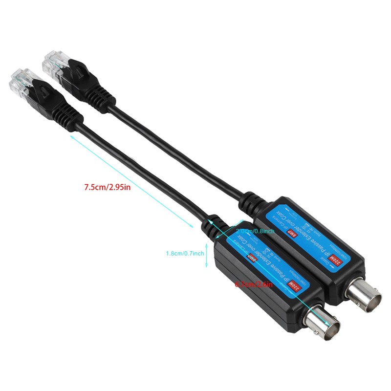 1Pair 10/100Mbps 1CH Passive IP Network Coaxial Transmitter Receiver Extender