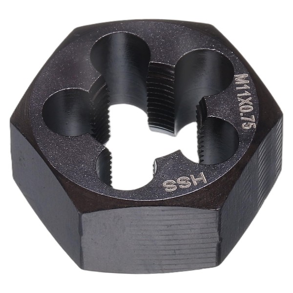 sourcing map Hex Threading Die M11 x 0.75 Metric Thread