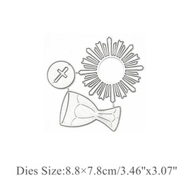 Reunion Chalice Frame Metal Die Cuts,Chalice & Host Frame Background Wedding Cutting Dies Cut Stencils for DIY Scrapbooking Album Embossing Paper Dies Card Making