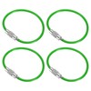 [PATIKIL] 4PCS 110mm Wire Length Keychain Cable Stainless Steel Key
