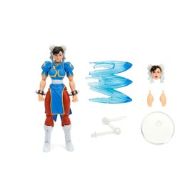 Jada Toys Street Fighter Figur Chun-LI (15 cm) - bewegliche Sammel- und Actionfigur aus Street Fighter 2: The Final Challengers, mit alternativem Kopf, Händen und Zubehör, ab 13 Jahre