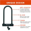 OTTOLOCK Sidekick XL Full-Size U-Lock | Lightweight Silicone-Coated Bike Lock,