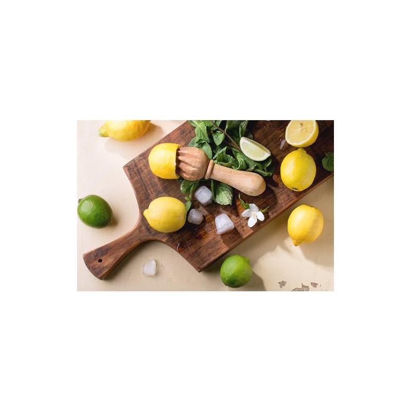 HIC Kitchen Citrus Juicer Reamer, Hardwood