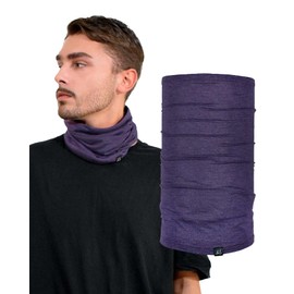 Basic Sense Multifunctional Headwear Cotton Rich Sports Snood Neck Warmer Gaiter, Medium Purple