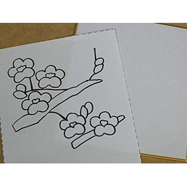 Washi Chigiri Picture Kit Chigiri Picture Wall Hanging "Plum"