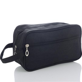 Lumbor37 Bolsas de Baño de Viaje para Hombres y Mujeres,Neceser de Viaje para Hombre y Mujer, Organizador Bolsa Maquillaje Higiene Baño, Bolsa Cosmetiquera Impermeable (Negro)