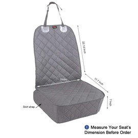HONEST OUTFITTERS Dog Car Seat Cover 2 Pack, Waterproof Front Seat Car Cover for Cars, Trucks, and Suvs, Pet Front Cover for Cars, Nonslip Dog Seat Cover Grey