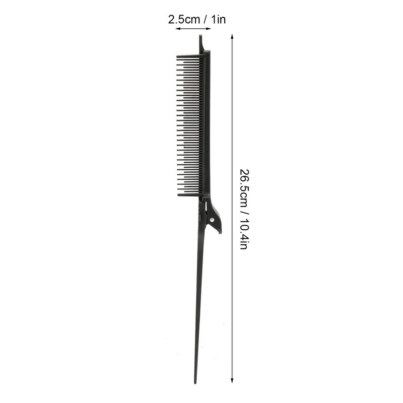 Salon Highlights Comb Rat Tail Teasing Clip Comb, Professional Teasing