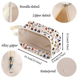 MNIGIU TV Show Merchandise Cher Horowitz Lover Gift TV Series Clear Makeup Zipper Pouch (Clue Clear Bag)