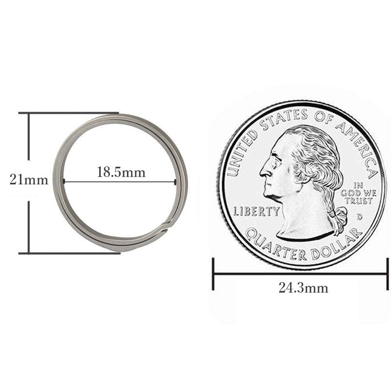 TIMULTI Titanium Key Chain, Key Ring, Carabiner, For Connecting, Mini