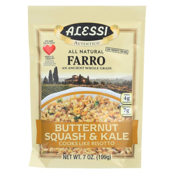 Alessi Butternut Squash and Kale Farro, 7 Ounce - 6 per case.