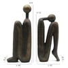 Lukitas Thinker Decorative Bookends, Non-Slip Book Holder, Book Ends for