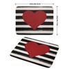 Valentine's Day Dish Drying Mat for Kitchen Counter Black Plaid
