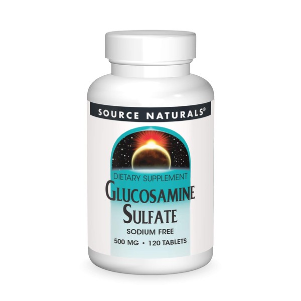Source Naturals Glucosamine Sulfate, Sodium-Free 500 mg For Joint Support - 120 Tablets