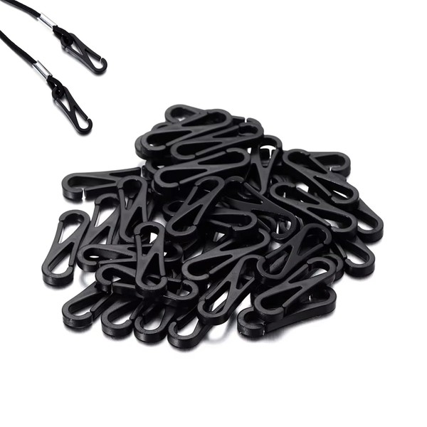 ArrErr 100 Pack Sun Hats Strap Clips Replacement Mask Lanyard