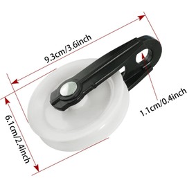 2Pcs Nylon Clothesline Pulley 2 inch Diameter Nylon Pulley Outdoor Puller Rope Wire Rope Pulley Clothes Line Pulley Kit Clotheslines Rope Pulley