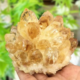 300G Large Citrine Quartz Geode Quartz Cluster Crystal Healing Reiki Home Decor