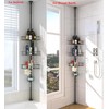 Nicecho 4 Tiers 39"-125" height Black Tension Pole Bathroom Organizer