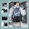 VIDOSCLA Graffiti Rolling Backpack Kids Schoolbag with Wheels Trolly BookBag