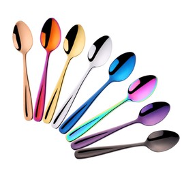 SBOMHS Teaspoons Set of 8, Coffee Spoons/Dessert Spoons, 5.5inch/14cm (Coloured)