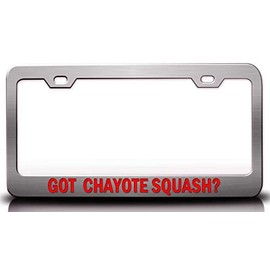 Custom Brother - GOT CHAYOTE Squash? Food Vegetable Fruit Metal Car SUV Truck License Plate Frame Ch h54