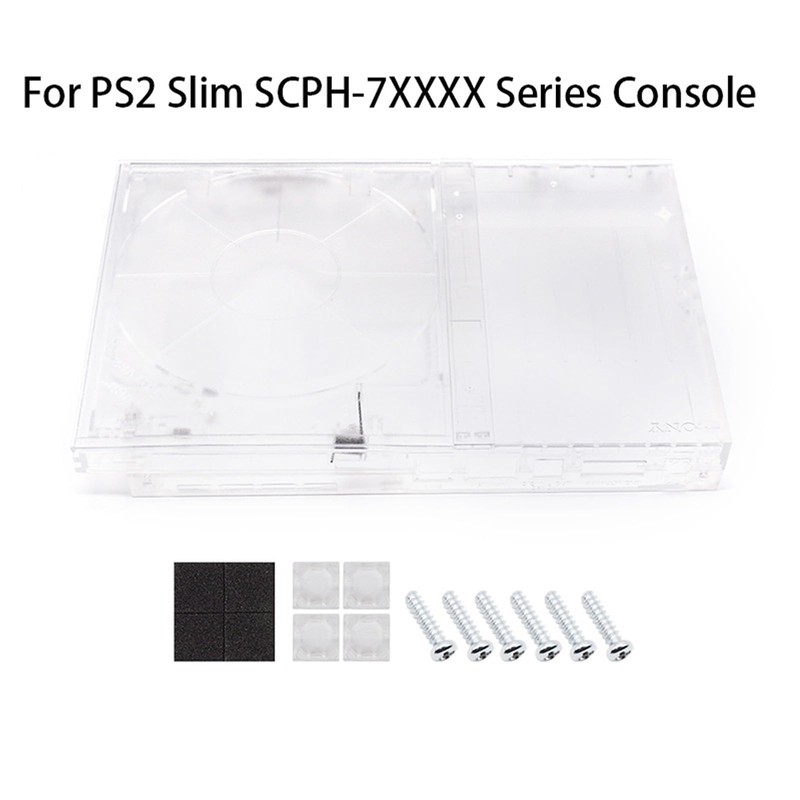 Replacement Game Console Shell for PS Slim Transparent Game Console