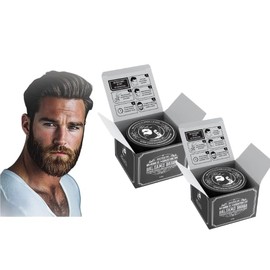 Kit 2 Meses Estilo Lumbeard Original — Bálsamo con Biotina y Bergamota 20% | Estimulante Crecimiento de Barba para Hombres | Cierra Huecos y da Densid