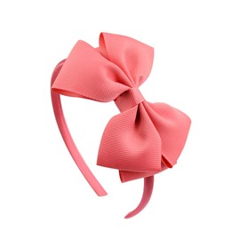 Lovefairy Girl's Fashion Pure Color Bowknot Headband Multicolor Optional for Travel Photography Daily Life (Coral)