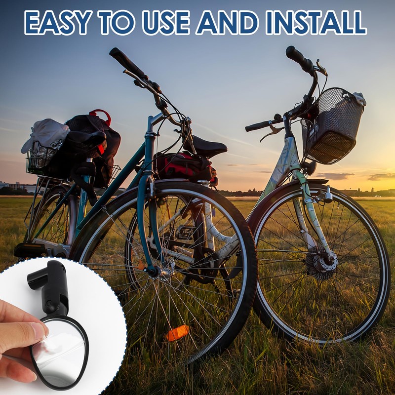 Cyclop Fahrrad-Lenkerspiegel, einziehbar und schwenkbar, bruchsicher, wendbar, geeignet für alle