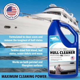 Seaworks Instant Boat Hull Stain Remover, Gel Cleaner - Remove Stains, Quart