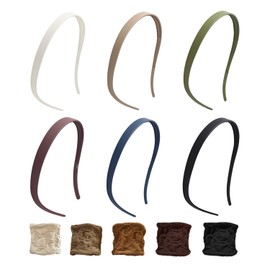 6 Stücke Einfache Stirnbänder Und 5 Stück Haarringe, Nicht Rutsches Kunststoff-Stirnbänder, Elastische Pferdeschwanzhaarseile, Binde-Up-Haarbänder Von Frauen, Frisurdekoration.