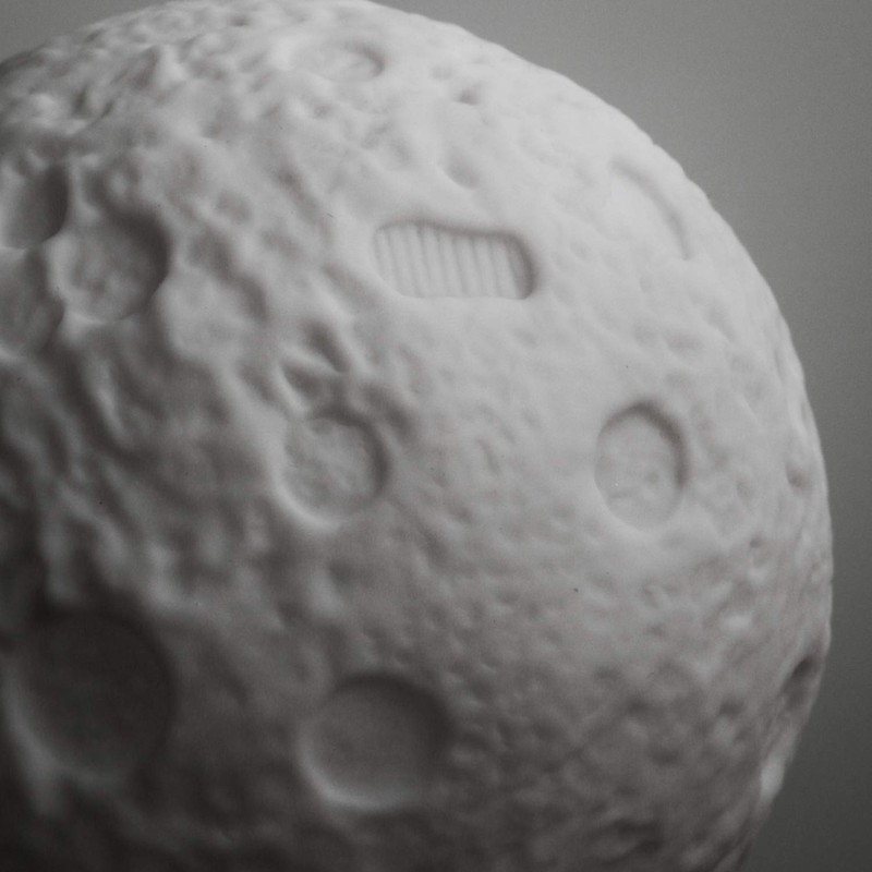 com-four® 2 x LED Moon 3D Bedside Lamp in Moon