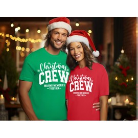 Christmas Couples Shirts His and Her Holiday Matching Funny Christmas Family Pajamas Short Sleeve Tees Top Red a