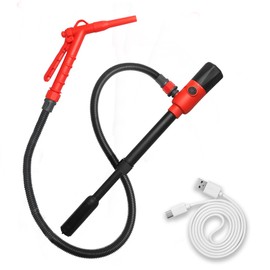 PUMPTOR Portable Fuel Transfer Pump - Battery Operated & USB Charging Electric Gas Pump For 5 Gallon Gas Can Pump with Hand Nozzle, 51 Inch Hose