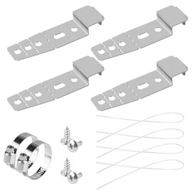 NQEUEPN 4pcs 5001DD4001A Dishwasher Mounting Clips, Under Counter Mounting Brackets Dishwasher Bracket for Granite Countertop for LG Dishwasher Replacement Parts