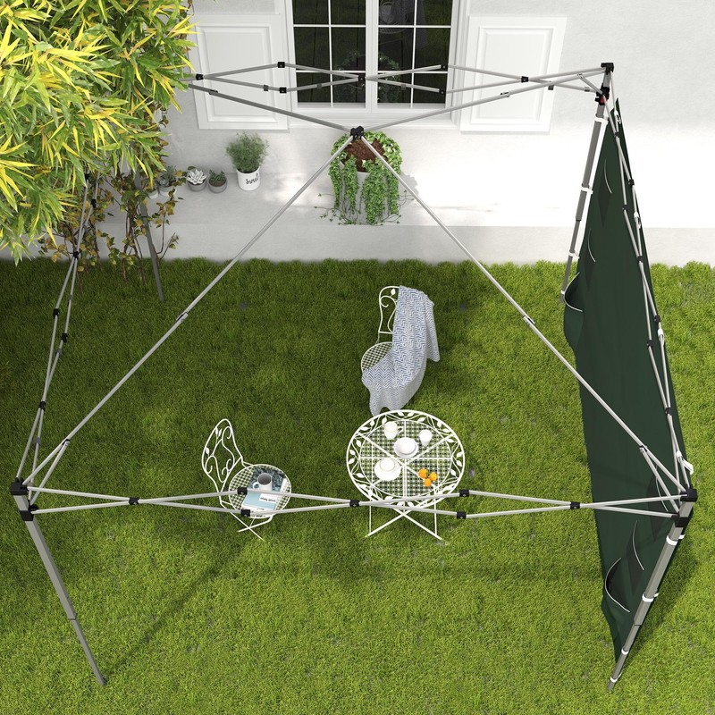 Outsunny Gazebo Side Panel, Canopy Sidewall Panel with 4 Mesh