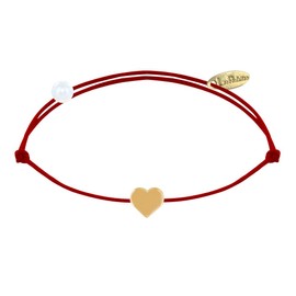 LES POULETTES BIJOUX - Bracelet Link Gold Plated Mini Heart - Red