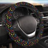 Colorful Butterfly Print Steering Wheel Cover