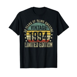 30 Year Old Gifts Vintage 1994 Limited Edition 30th Birthday T-Shirt