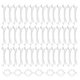 TAICHEUT 260 PCS Tomato Hooks with String, Tomato Support Hook & Plant Support Clips and 32.8 Ft Twine, Climbing Plants Hooks for Vegetable Plant Fruit Flower, White