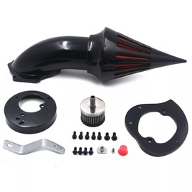HASkulle High-Performance Spike Air Intake Filter Kit for Honda VTX1300 (VTX 1300) 1986-2012 | Direct Replacement Air Cleaner with Steel Mesh | Black Motorcycle Air Filter Upgrade