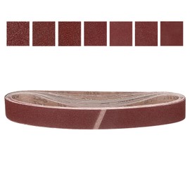 CoCud 2 x 42 Inch Sanding Belt, 14 Pcs 40/60/80/120/180/240/400 Grit Knife Sharpener Belts Work Sharpening for Belt Sander Knife Carving Tool Metal Working