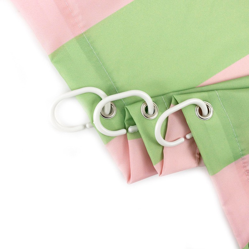 EOBTAIN Striped Small Stall Shower Curtain 48x68 Inches Pink and