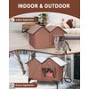 Large Heated Cat House for Outside in Winter, Elevated Insulated