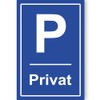 Privatparkplatz Sign, 20 x 30 cm, 3 mm Thick Hard
