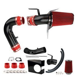 Torchbeam Cold Air Intake Filters System Kits Compatible With Ford F150 1997-2003 5.4L 4.6L, Expedition 1997-2003 4.6L, F250 1997-1999 5.4L, Aluminum Filter System Replacement Red