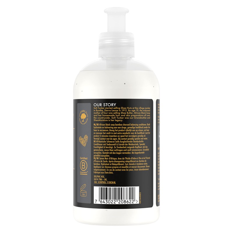 Sheamoisture African Black Soap Bamboo Charcoal Balancing Conditioner 384 ML