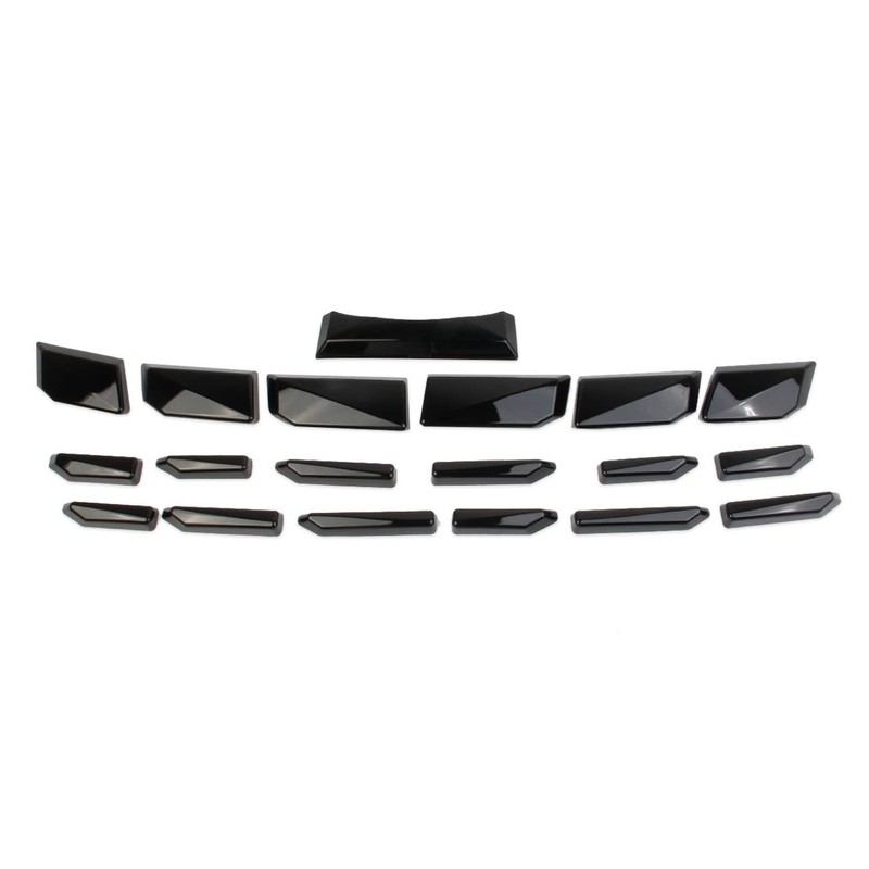 Bright Black Front Bumper Grille Patch Cover Trim For 2023-2025