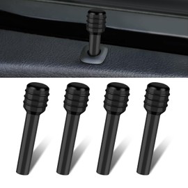 Rislobx - 4 pomos de cerradura de puerta de coche, cubierta de pasador de cierre de puerta interior, tornillo de elevación decorativo de aleación de aluminio, accesorios universales para la mayoría de